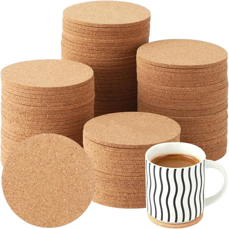 ที่รองแก้วไม้ก๊อกทรงกลมธรรมชาต - Art Craft Table บทวิจารณ์และราคา