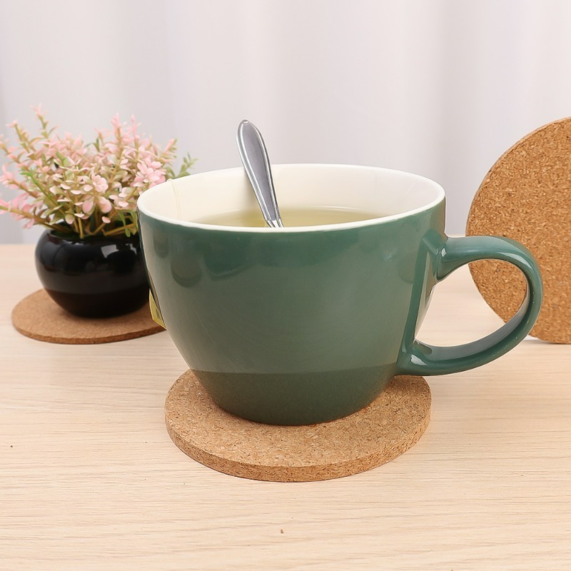 ที่รองแก้วไม้ก๊อกทรงกลมธรรมชาต - Art Craft Table บทวิจารณ์และราคา