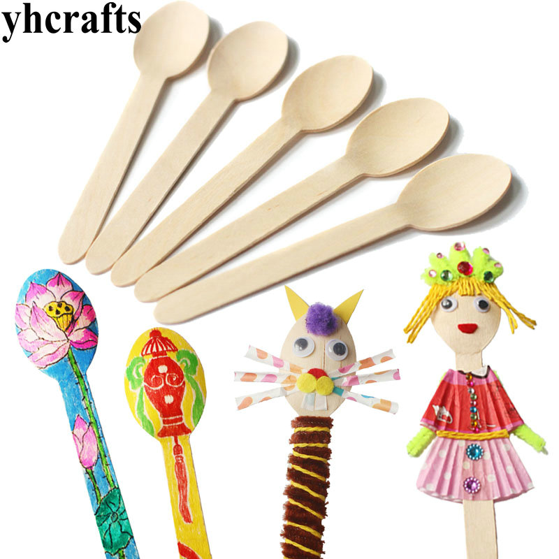 20 ชิ้น/ล็อต.ช้อนไม้ศิลปะและหั - Art Craft Kindergarten บทวิจารณ์และราคา