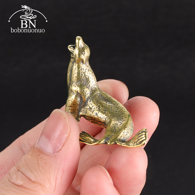 โลหะทองเหลือง Sea Lion ตุ๊กตาส - Art Craft Table บทวิจารณ์และราคา