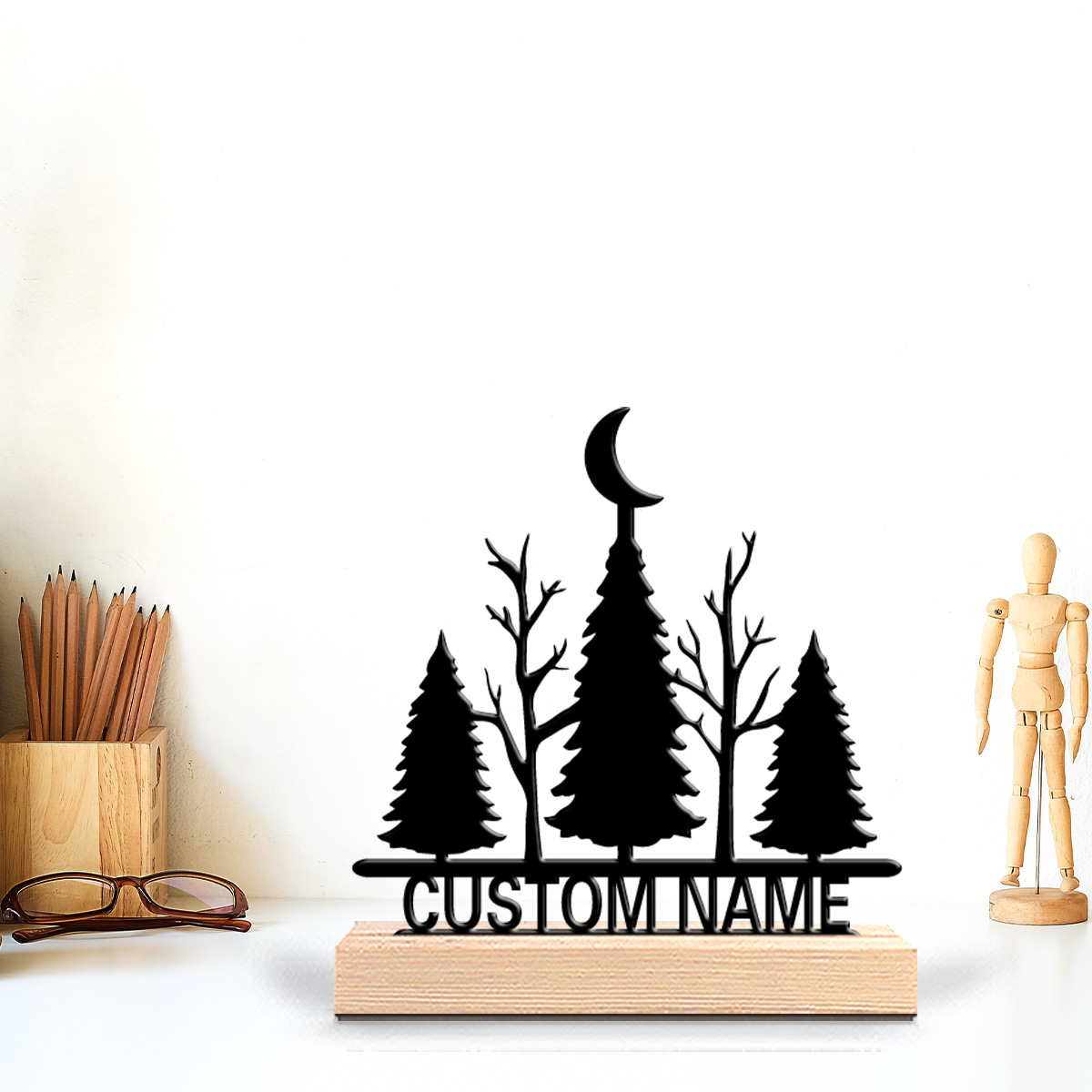 1 ชิ้น รูปปั้นโลหะต้นไม้พระจัน - Art Craft Table บทวิจารณ์และราคา